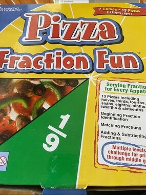 Pizza Fraction Fun by Learning Resources Includes Instructions for Games